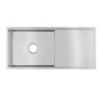 960x450x230mm Chrome Stainless Steel Single Bowl Kitchen Sink