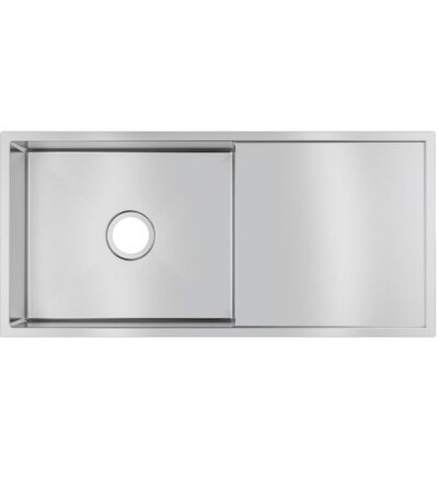 960x450x230mm Chrome Stainless Steel Single Bowl Kitchen Sink