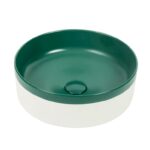 375*375*135mm Color Plus Matte Green Basin Above Counter Basin(32mm Nonoverflow)