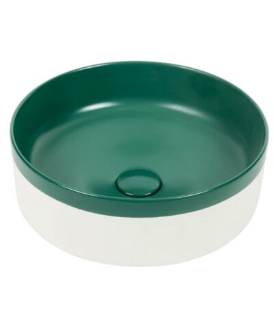 375*375*135mm Color Plus Matte Green Basin Above Counter Basin(32mm Nonoverflow)