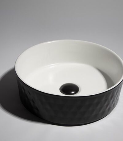 365x365x120mm Matte Black Above Counter Basin