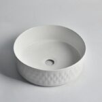 365x365x120mm Matte White Above Counter Basin