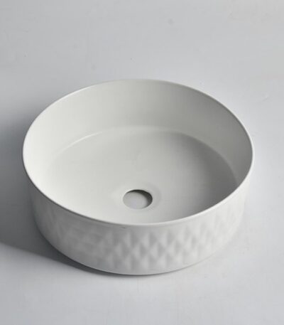 365x365x120mm Matte White Above Counter Basin