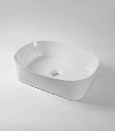 500x360x140mm Gloss White Above Counter Basin