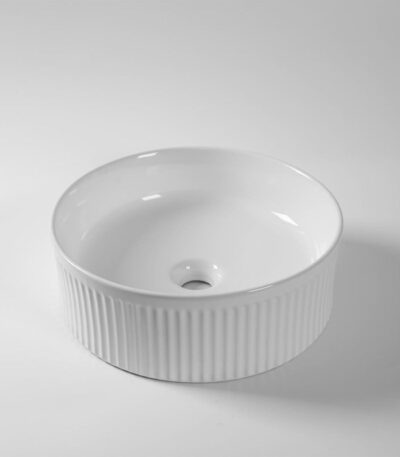 370x370x130mm Gloss White Above Counter Basin
