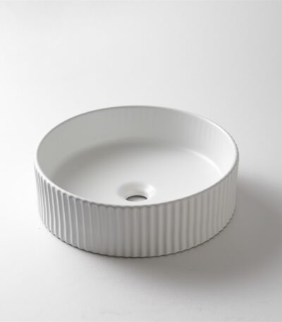 400x400x125mm Matte White Above Counter Basin