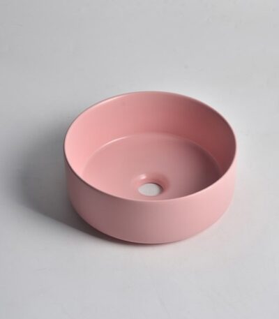 300x300x110mm Matte Pink Above Counter Basin