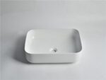 500x400x135mm Gloss White Above Counter Basin