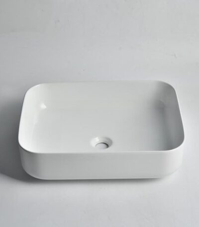 500x400x135mm Gloss White Above Counter Basin