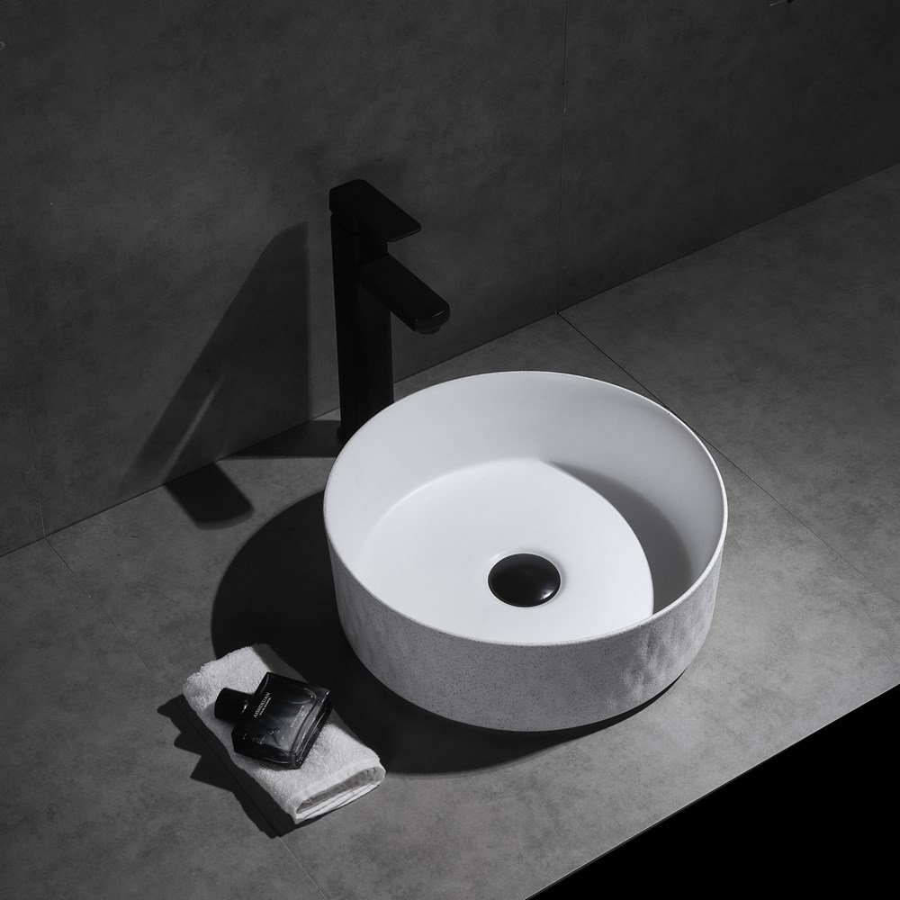 365x365x120mm Textured Exterior & Matte White Interior Above Counter Basin 1 365x365x120mm Textured Exterior & Matte White Interior Above Counter Basin