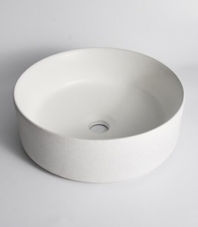 360x360x125mm Textured Exterior & Matte White Interior Above Counter Basin