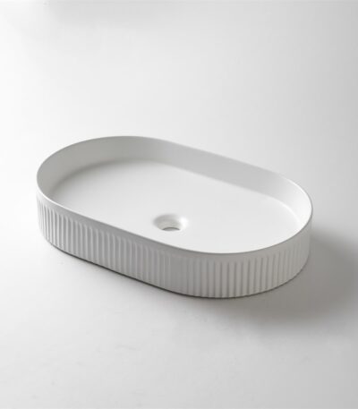 580x360x100mm Matte White Above Counter Basin