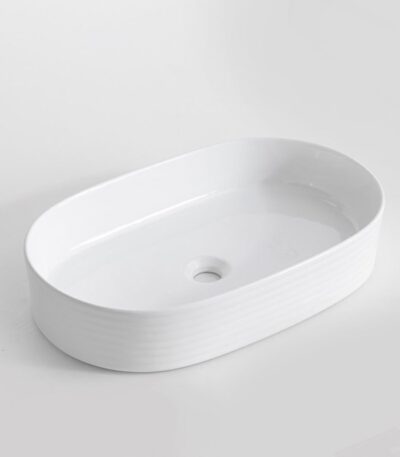 605x380x125mm Gloss White Above Counter Basin
