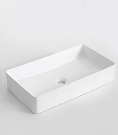 600x340x110mm Matte White Above Counter Basin