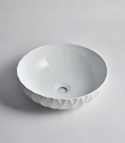 395x395x120mm Gloss White Above Counter Basin