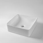 370x370x130mm Gloss White Above Counter Basin