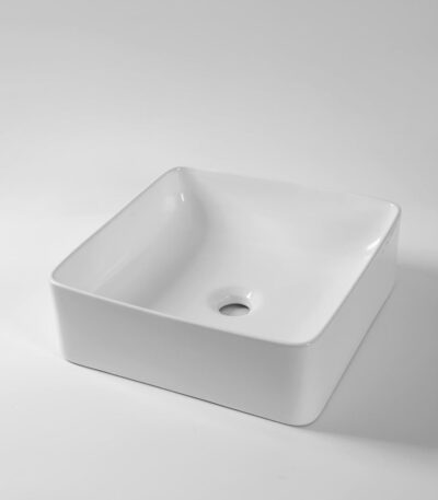 370x370x130mm Gloss White Above Counter Basin