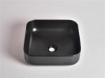 385x385x140mm Matte Black Above Counter Basin