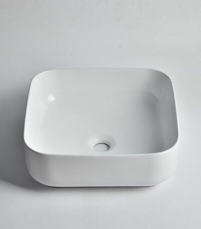 385x385x140mm Gloss White Above Counter Basin