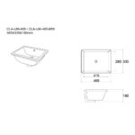 465x335x180mm Matte White Undermount Basin