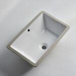 530*340*180mm Gloss White Under Counter Basin(32mm Overflow)