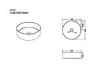 375*375*135mm Color Plus Matte Green Basin Above Counter Basin(32mm Nonoverflow)