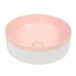 375*375*135mm Color Plus Matte Pink Basin Above Counter Basin(32mm Nonoverflow)