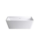 1700*800*580mm White Acrylic Freestanding Back To Wall Bathtub