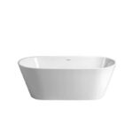 1700*750*580mm White Acrylic Freestanding Oval Bathtub
