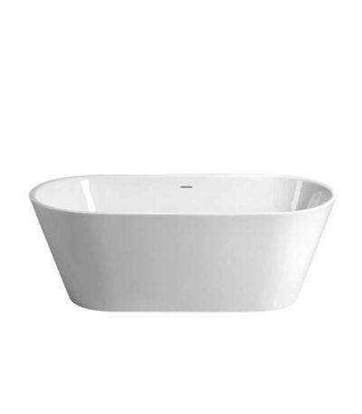 1700*750*580mm White Acrylic Freestanding Oval Bathtub