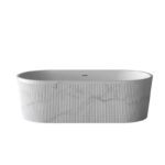1700*800*580mm White Acrylic Freestanding Oval Carrara Bathtub