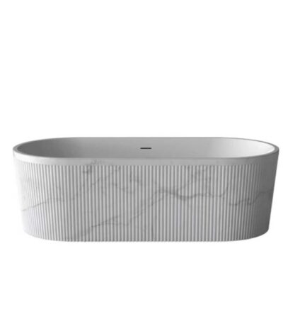 1700*800*580mm White Acrylic Freestanding Oval Carrara Bathtub