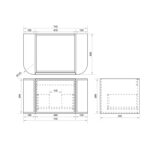740*455*390mm Elva Natural Oak Wall Hung Cabinet