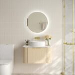 740*455*390mm Elva Natural Oak Wall Hung Cabinet