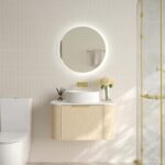 740*455*390mm Elva Natural Oak Wall Hung Cabinet