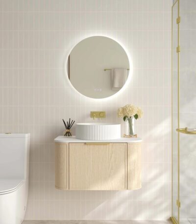 740*455*390mm Elva Natural Oak Wall Hung Cabinet