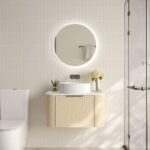 740*455*390mm Elva Natural Oak Wall Hung Cabinet