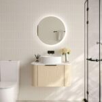 740*455*390mm Elva Natural Oak Wall Hung Cabinet