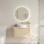 890*455*390mm Elva Natural Oak Wall Hung Cabinet