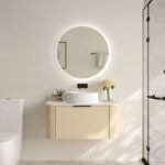 890*455*390mm Elva Natural Oak Wall Hung Cabinet