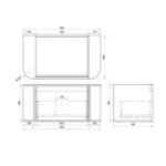 890*455*390mm Elva Natural Oak Wall Hung Cabinet