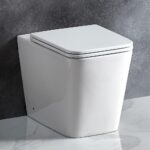 ENOX99 600*455*410mm Gloss White Rimless Flushing Wall Faced Floor Pan