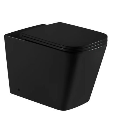 ENOX99 600*455*410mm Matt Black Rimless Flushing Wall Faced Floor Pan