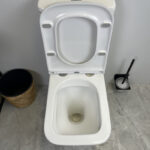 ENOX 605*340*810mm Gloss White Rimless Flushing Back to Wall Two-piece Toilet Suite
