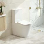 FIFA 670*390*860mm Gloss White Quiet Flushing Back to Wall Toilet Suite
