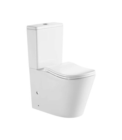 FIFA 670*390*860mm Gloss White Quiet Flushing Back to Wall Toilet Suite