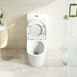 FIFA 670*390*860mm Gloss White Quiet Flushing Back to Wall Toilet Suite