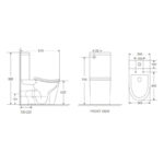 FIFA 670*390*860mm Gloss White Quiet Flushing Back to Wall Toilet Suite