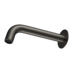 LUCID PIN Series 180mm Round Gun Metal Grey Bathtub/Basin Wall Spout(60mm Flat Back Plate)