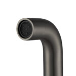 LUCID PIN Series 180mm Round Gun Metal Grey Bathtub/Basin Wall Spout(60mm Flat Back Plate)